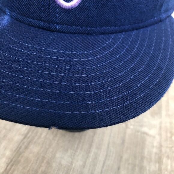 Vintage 90s Kansas City KC Royals New Era 6-7/8 100% Wool Baseball Hat Cap READ - Picture 5 of 13